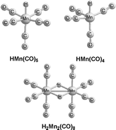 Graphical abstract: Mononuclear and binuclear manganese carbonyl hydrides: the preference for bridging hydrogens over bridging carbonyls