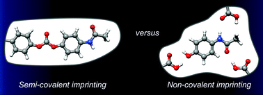Graphical abstract: Synthesis and ligand recognition of paracetamol selective polymers: semi-covalent versus non-covalent molecular imprinting