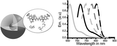 Graphical abstract: Dye structure–optical property correlations in near-infrared fluorescent core-shell silica nanoparticles