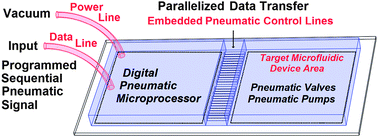Graphical abstract: Microfluidic pneumatic logic circuits and digital pneumatic microprocessors for integrated microfluidic systems