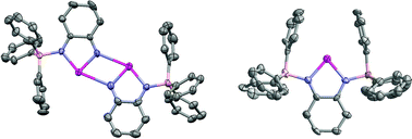 Graphical abstract: N-Triphenylboryl- and N,N′-bis(triphenylboryl)benzo-2,1,3-telluradiazole
