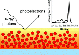 Graphical abstract: Determination of vertical phase separation in a polyfluorene copolymer: fullerene derivative solar cell blend by X-ray photoelectron spectroscopy