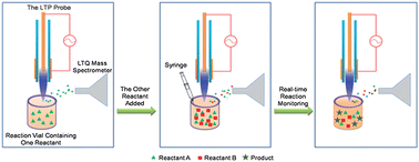 Graphical abstract: Real-time monitoring of chemical reactions by mass spectrometry utilizing a low-temperature plasma probe