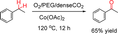 Graphical abstract: Polyethylene glycol radical-initiated benzylic C–H bond oxygenation in compressed carbon dioxide
