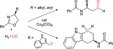 Graphical abstract: β-Amidoaldehydes viaoxazolinehydroformylation