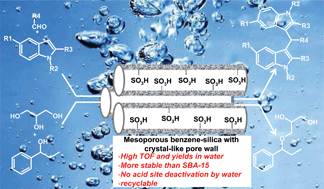 Graphical abstract: Sulfonic acid functionalized crystal-like mesoporous benzene–silica as a remarkable water-tolerant catalyst
