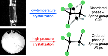 Graphical abstract: Molecular association in low-temperature and high-pressure polymorphs of 1,1,1,2-tetrachloroethane