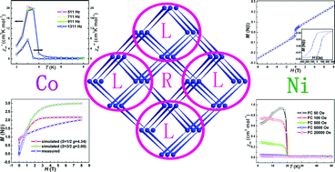 Graphical abstract: Canted antiferromagnetic behaviours in isostructural Co(ii) and Ni(ii) frameworks with helical lvt topology