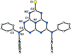 Graphical abstract: C6N7Cl[N(C6H5)2]2·p-C6H4(CH3)2—a mono-chloro-tri-s-triazine adduct