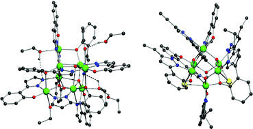 Graphical abstract: High nuclearity manganese(iii) compounds containing phenol-pyrazole ligands: the influence of the ligand on the core geometry