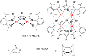 Graphical abstract: Highly preorganized pyrazolate-bridged palladium(ii) and nickel(ii) complexes in bimetallic norbornene polymerization