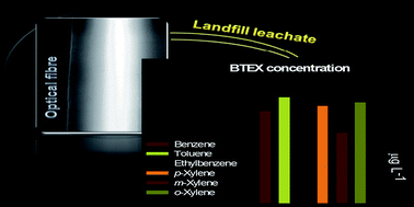 Graphical abstract: Microscale optical fibre sensor for BTEX monitoring in landfill leachate
