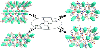 Graphical abstract: Effect of lanthanide contraction on crystal structures of lanthanide coordination polymers with 2,5-piperazinedione-1,4-diacetic acid