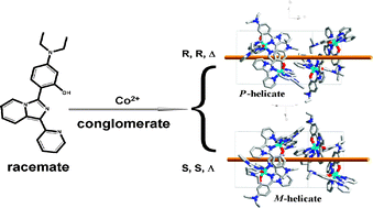 Graphical abstract: Spontaneous chiral resolution of mer-[CoII(N,N,O-L3)2] enantiomers mediated by π–π interactions