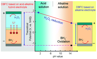 Graphical abstract: A novel direct borohydride fuel cell using an acid–alkaline hybrid electrolyte