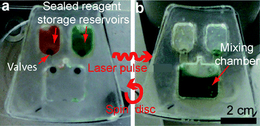 Graphical abstract: Optically addressable single-use microfluidic valves by laser printer lithography
