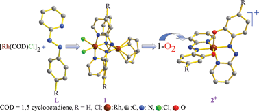 Graphical abstract: Dioxygen activation by mixed-valent dirhodium complexes of redox non-innocent azoaromatic ligands