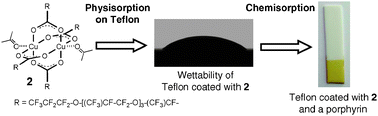 Graphical abstract: Self-adaptive hydrophilic and coordinating Teflon surfaces through a straightforward physisorption process