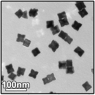 Graphical abstract: Preparation of large thermally stable platinum nanocubes by using solvent-thermal reaction