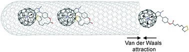 Graphical abstract: Functionalised endohedral fullerenes in single-walled carbon nanotubes
