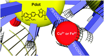 Graphical abstract: Copper(ii) and iron(ii) ion sensing with semiconducting polymer dots