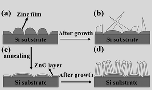 Graphical abstract: Growth mechanism study viain situ epitaxial growth of high-oriented ZnO nanowires