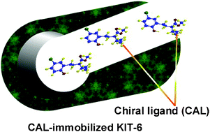 Graphical abstract: Immobilization of chiral oxazaborolidine catalyst over highly ordered 3D mesoporous silica with Ia3d symmetry for enantioselective reduction of prochiral ketone