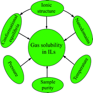 Graphical abstract: The molecular characteristics dominating the solubility of gases in ionic liquids
