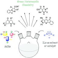 Graphical abstract: Multicomponent reactions and ionic liquids: a perfect synergy for eco-compatible heterocyclic synthesis