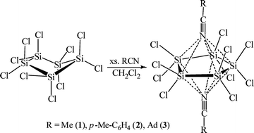 Graphical abstract: Coordination chemistry of Si5Cl10 with organocyanides