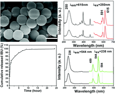 Graphical abstract: Preparation of luminescent and mesoporous Eu3+/Tb3+ doped calcium silicate microspheres as drug carriers via a template route