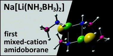 Graphical abstract: Na[Li(NH2BH3)2] – the first mixed-cation amidoborane with unusual crystal structure