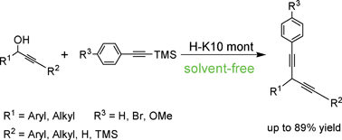Graphical abstract: Solvent-free solid acid-catalyzed nucleophilic substitution of propargylic alcohols: a green approach for the synthesis of 1,4-diynes