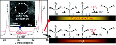Graphical abstract: Au/Cu-fiber catalyst with enhanced low-temperature activity and heat transfer for the gas-phase oxidation of alcohols