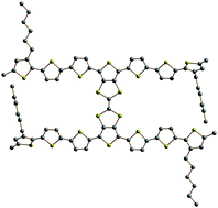 Graphical abstract: Electronic, redox and charge transport properties of an unusual hybrid structure: a bis(septithiophene) bridged by a fused tetrathiafulvalene (TTF)