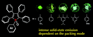 Graphical abstract: Intense fluorescence of 1-aryl-2,3,4,5-tetraphenylphosphole oxides in the crystalline state