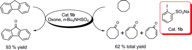 Graphical abstract: Effective oxidation of benzylic and alkane C–H bonds catalyzed by sodium o-iodobenzenesulfonate with Oxone as a terminal oxidant under phase-transfer conditions