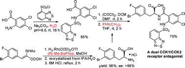 Graphical abstract: Protecting-group-free synthesis of a dual CCK1/CCK2 receptor antagonist