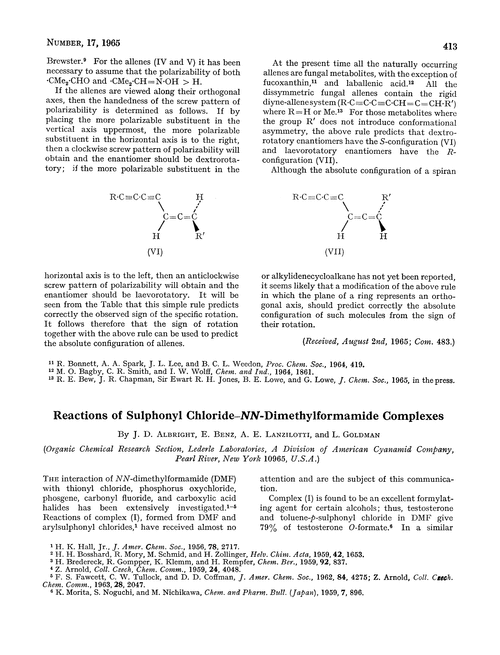 Reactions of sulphonyl chloride–NN-dimethylformamide complexes
