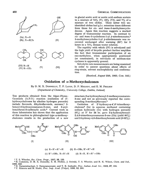 Oxidation of α-methoxychalcones