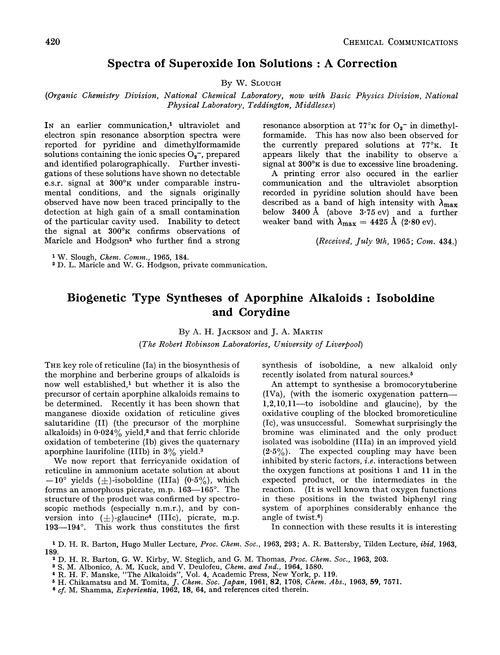 Biogenetic type syntheses of aporphine alkaloid : isoboldine and corydine