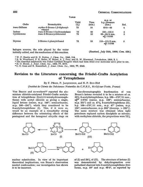 Revision to the literature concerning the Friedel–Crafts acetylation of tetraphthene