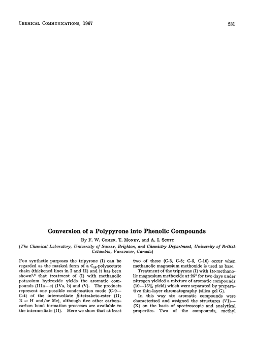 Conversion of a polypyrone into phenolic compounds