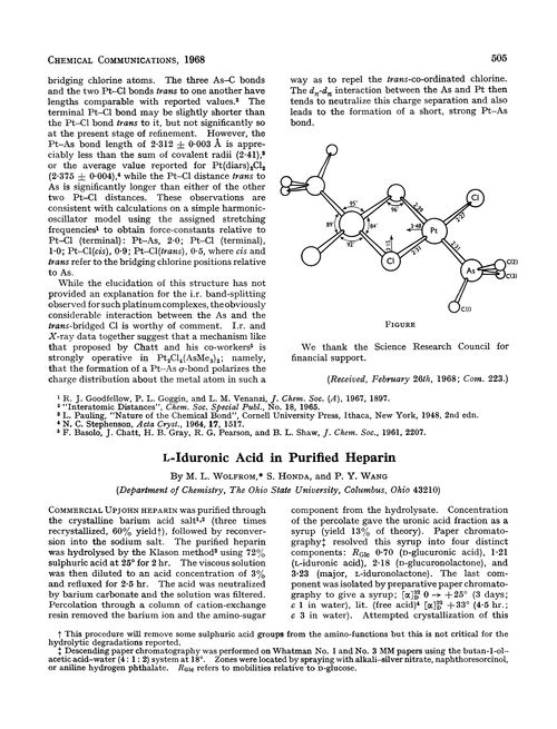 L-Iduronic acid in purified heparin