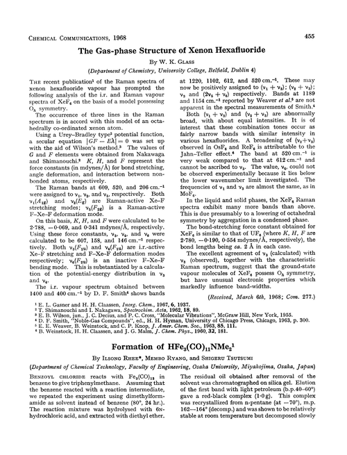 Formation of HFe3(CO)11NMe2