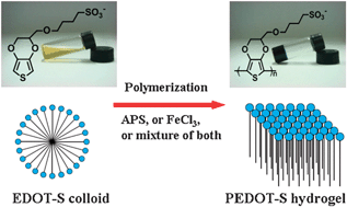 Graphical abstract: Synthesis of conducting polymer hydrogels with 2D building blocks and their potential-dependent gel–sol transitions