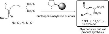 Graphical abstract: Highly enantioselective organocascade intermolecular iminium/enamine Michael addition on enals