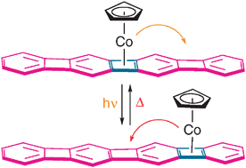 Graphical abstract: Reversible intercyclobutadiene haptotropism in cyclopentadienylcobalt linear [4]phenylene
