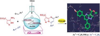Graphical abstract: Construction of a six-membered fused N-heterocyclic ring via a new 3-component reaction: synthesis of (pyrazolo)pyrimidines/pyridines