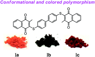 Graphical abstract: Preparation of novel polymorphic pigment 3,3′-(4,4′-biphenyldiylbisthio)bis-2-methyl-1,4-naphthoquinone and its polymorphic properties